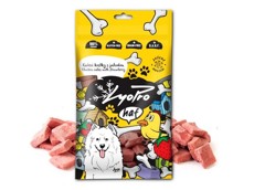 Mrazem sušené kuřecí kostky s jahodami 50 g